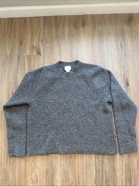 H&M Women's Gray Ribbed Sweater